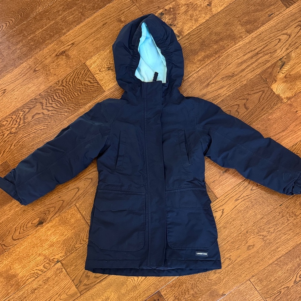 Lands' End Navy Girl’s Squall Jacket